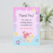 Bedankt voor je opmerking - Mermaid Theme Birthday (Staand voorkant)