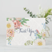 Bedankt voor je opmerking: Pastel Pink Boho Floral (Staand voorkant)