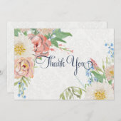 Bedankt voor je opmerking: Pastel Pink Boho Floral (Voorkant / Achterkant)