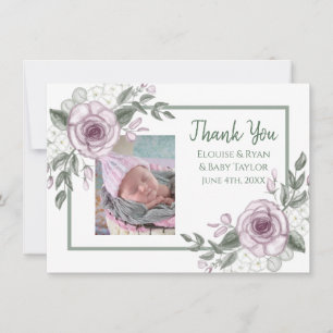 Bedankt voor je opmerkingen met de nieuwe baby fot kaart