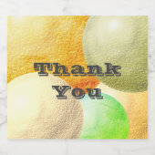 Bedankt voor je parelcirkels kleurige waardering bier etiket (Enkel label)