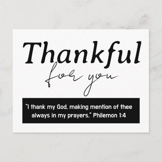 Bedankt voor je Philemon Prayer Briefkaart (Voorkant)