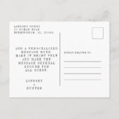 Bedankt voor je postkaart uitnodiging briefkaart (Achterkant)