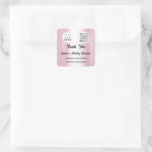 Bedankt voor je Qr-code Online Winkelprogramma's L Vierkante Sticker (Tas)