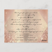 Bedankt voor je Roos Glitter Logo Briefkaart (Achterkant)