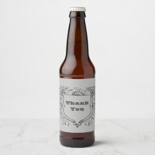 Bedankt voor je schild met wijnstokken waardering bier etiket