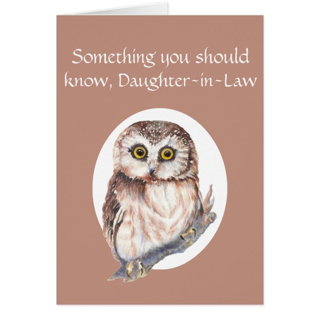 Bedankt voor je schoondochter Moederdag Owl (Voorkant)