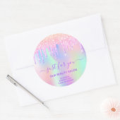 Bedankt voor je schoonheidssalon. ronde sticker (Envelop)