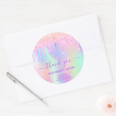 Bedankt voor je schoonheidssalon. ronde sticker (Envelop)