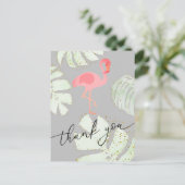 Bedankt voor je script Flamingo Pink Tropical Briefkaart (Staand voorkant)