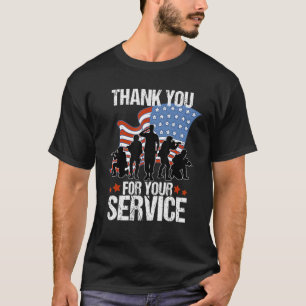 Bedankt voor je service Amerikaanse veteranen  T-shirt
