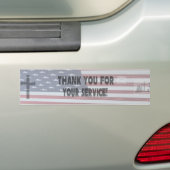 "Bedankt voor je service" Bumpersticker (Op auto)