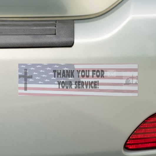 "Bedankt voor je service" Bumpersticker (Op auto)
