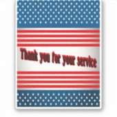 Bedankt voor je service sticker (Voorkant)