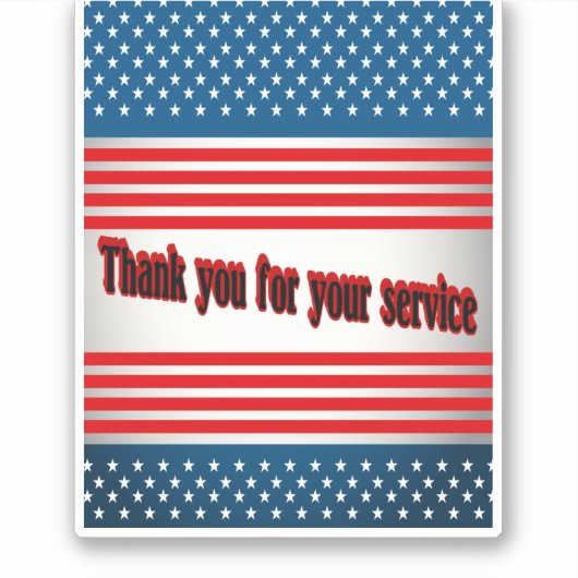 Bedankt voor je service sticker (Voorkant)