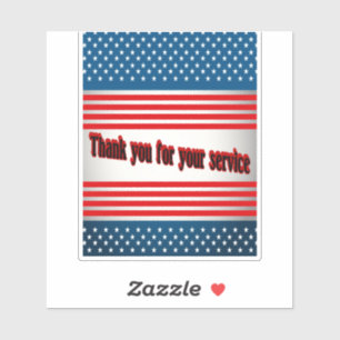 Bedankt voor je service sticker