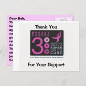 Bedankt voor je steun - Gepersonaliseerd Briefkaart (Voorkant / Achterkant)