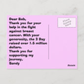 Bedankt voor je steun - Gepersonaliseerd Briefkaart (Achterkant)