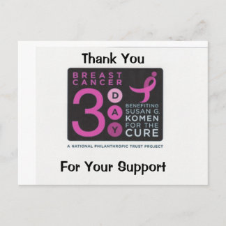 Bedankt voor je steun - Gepersonaliseerd Briefkaart