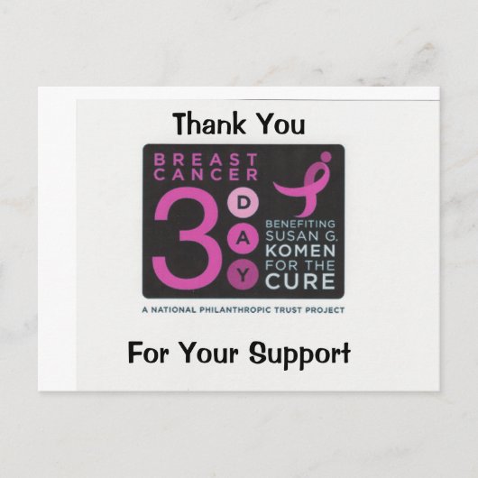 Bedankt voor je steun - Gepersonaliseerd Briefkaart (Voorkant)