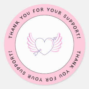Bedankt voor je steun ronde sticker