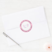 Bedankt voor je steun ronde sticker (Envelop)