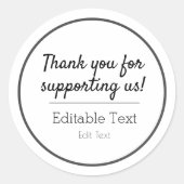 Bedankt voor je steun Sticker (Voorkant)