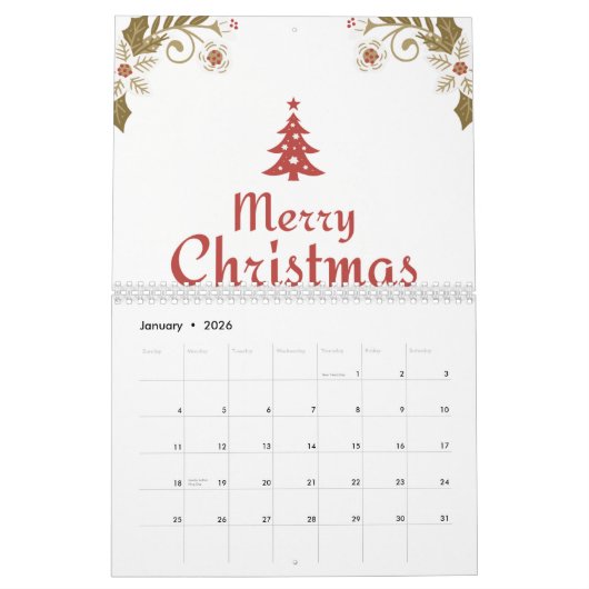 Bedankt voor je support & love agenda kalender (Jan 2026)