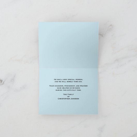 Bedankt voor je sympathie, Canyon Clouds Note Kaar (Binnen)