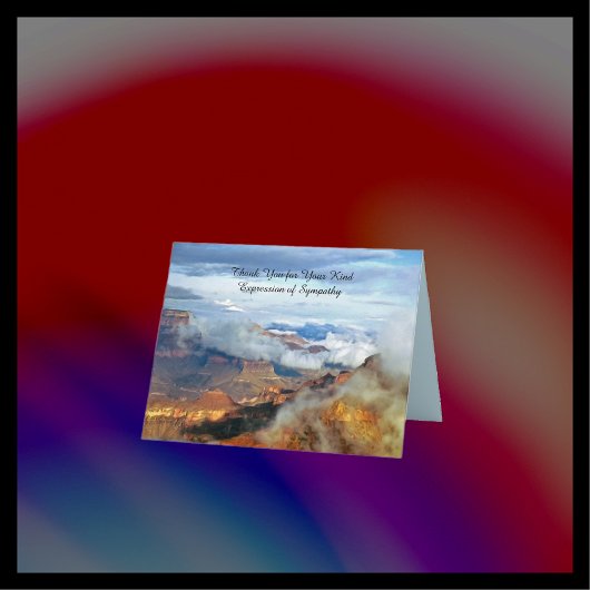 Bedankt voor je sympathie, Canyon Clouds Note Kaar