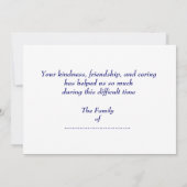 Bedankt voor je sympathie, pastel Blue Paars (Achterkant)