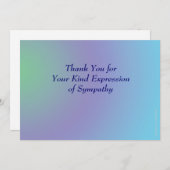 Bedankt voor je sympathie, pastel Blue Paars (Voorkant / Achterkant)