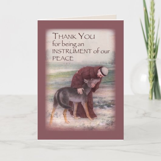 Bedankt voor je sympathie, St. Francis met Wolf (Voorkant)