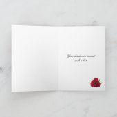 Bedankt voor je sympathiekaart, met een rode roos (Binnen)