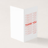 Bedankt voor je tas Dank je creditcard Kaart (Buitenkant)