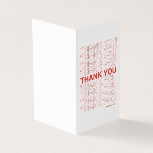 Bedankt voor je tas Dank je creditcard Kaart (Buitenkant)