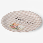 Bedankt voor je Thanksgiving Dinner  Papieren Bordje (Gekanteld)