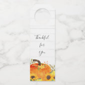 Bedankt voor je Thanksgiving Flessenhanger (Voorkant)