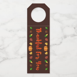 Bedankt voor je Thanksgiving Flessenhanger