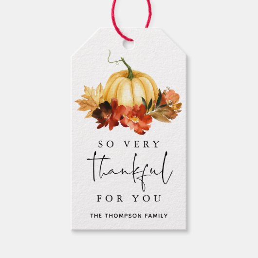 Bedankt voor je Thanksgiving Friendsgiving Cadeaulabel (Voorkant)