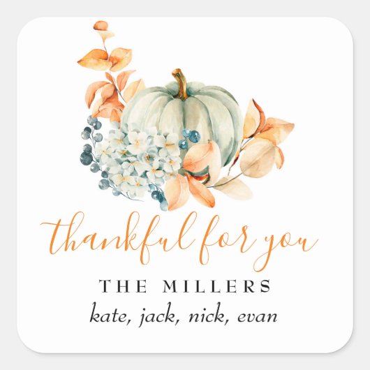 Bedankt voor je Thanksgiving Gift Label Cadeauetik (Voorkant)