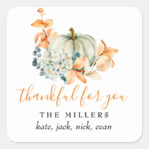 Bedankt voor je Thanksgiving Gift Label Cadeauetik