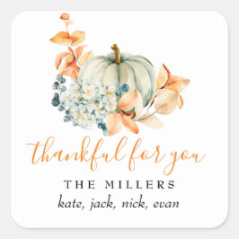 Bedankt voor je Thanksgiving Gift Label Cadeauetik