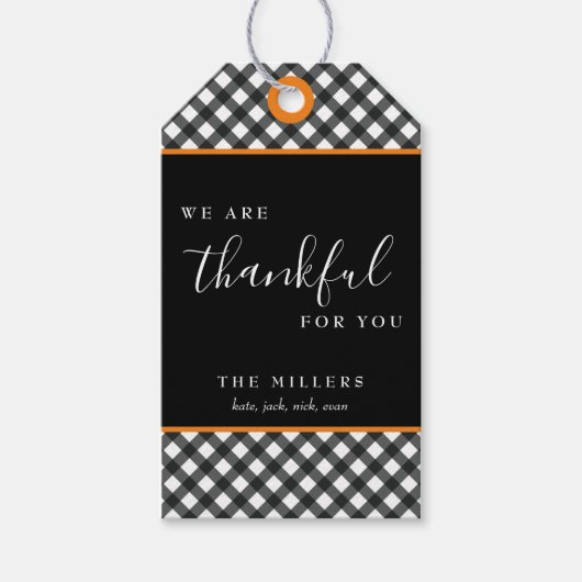 Bedankt voor je Thanksgiving Gift Label Cadeauetik Cadeaulabel (Voorkant)