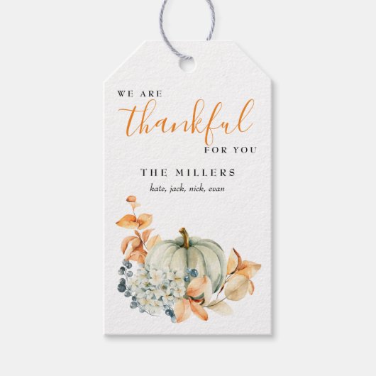 Bedankt voor je Thanksgiving Gift Label Cadeauetik Cadeaulabel (Voorkant)