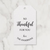 Bedankt voor je Thanksgiving gouden Folie Cadeaulabels (Achterkant)