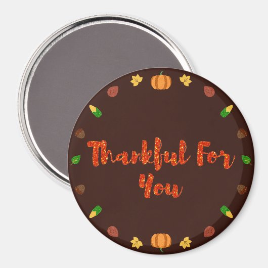 Bedankt voor je Thanksgiving Magneet (Voorkant / Achterkant)