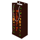 Bedankt voor je Thanksgiving Wijn Cadeautas (Achterkant Gekanteld)