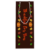 Bedankt voor je Thanksgiving Wijn Cadeautas (Achterkant)