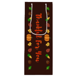 Bedankt voor je Thanksgiving Wijn Cadeautas